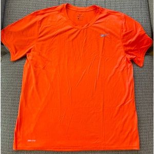 Nike Mens Dri Fit Loose T-shirt Orange Gray 2XL XXL - NWT!